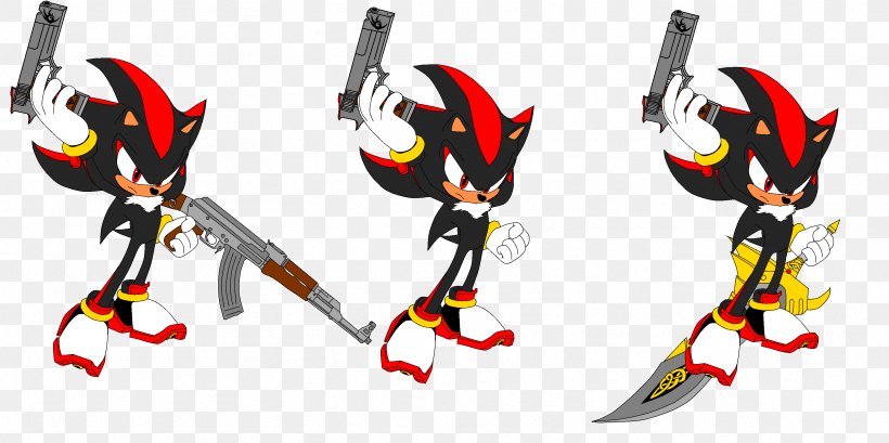 Shadow The Hedgehog Sonic The Hedgehog Sonic Riders Sonic Adventure 2, PNG, 3333x1666px, Shadow The Hedgehog, Art, Character, Cold Weapon, Fictional Character Download Free