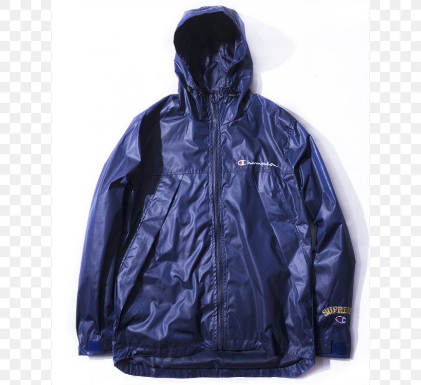 Hoodie T-shirt Windbreaker Supreme Jacket, PNG, 750x750px, Hoodie, Blue, Champion, Clothing, Cobalt Blue Download Free
