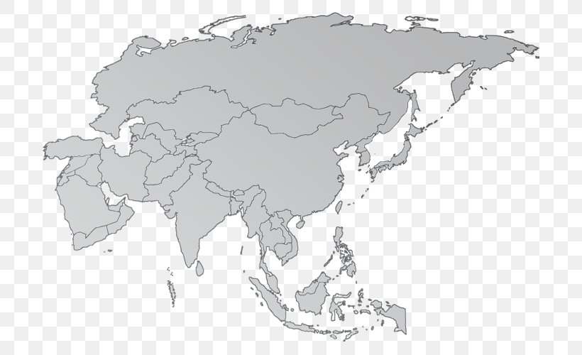 World Map Asia Vector Map, PNG, 700x500px, World Map, Aluskaart, Area, Asia, Black And White Download Free