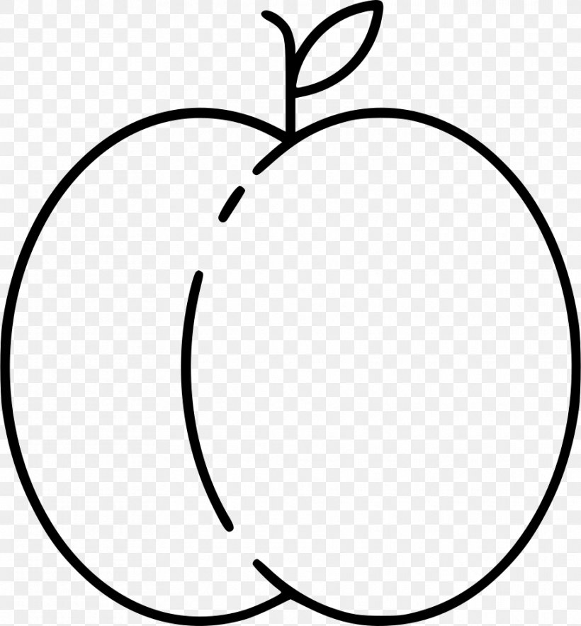 Clip Art Peach, PNG, 910x980px, Peach, Apricot, Area, Black, Black And White Download Free