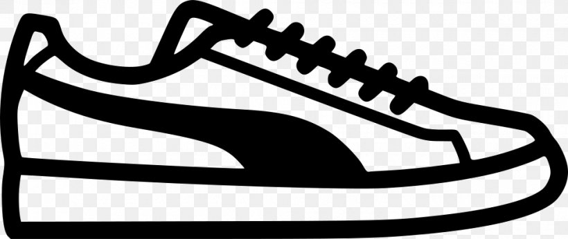 Clip Art Puma Sneakers Shoe, PNG, 980x414px, Puma, Adidas, Area, Black, Black And White Download Free