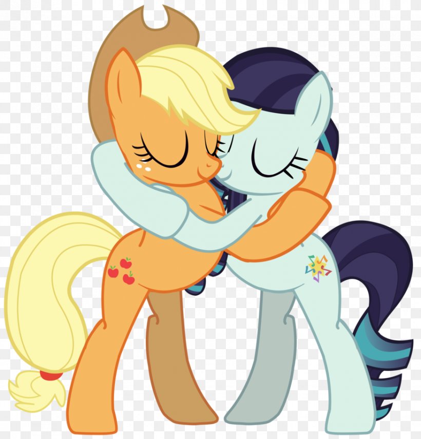 My Little Pony Applejack Hug DeviantArt, PNG, 875x913px, Watercolor, Cartoon, Flower, Frame, Heart Download Free