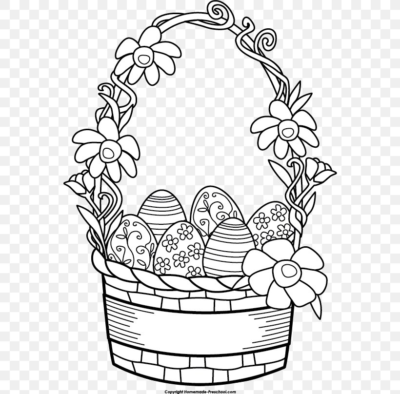 Easter Basket Drawing Easter Bunny, PNG, 562x808px, Easter Basket, Area