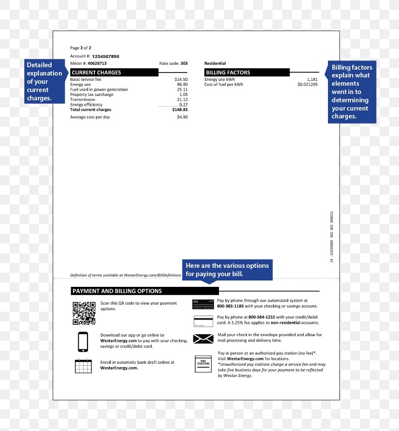 Evergy Invoice Electric Utility Energy Electric Power, PNG, 734x885px, Invoice, Area, Banknote, Brand, Diagram Download Free
