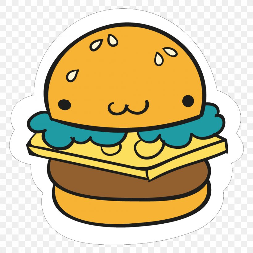 Hamburger Fast Food French Fries Sticker Burger King, PNG, 1000x1000px, Hamburger, Burger King, Fast Food, Food, French Fries Download Free