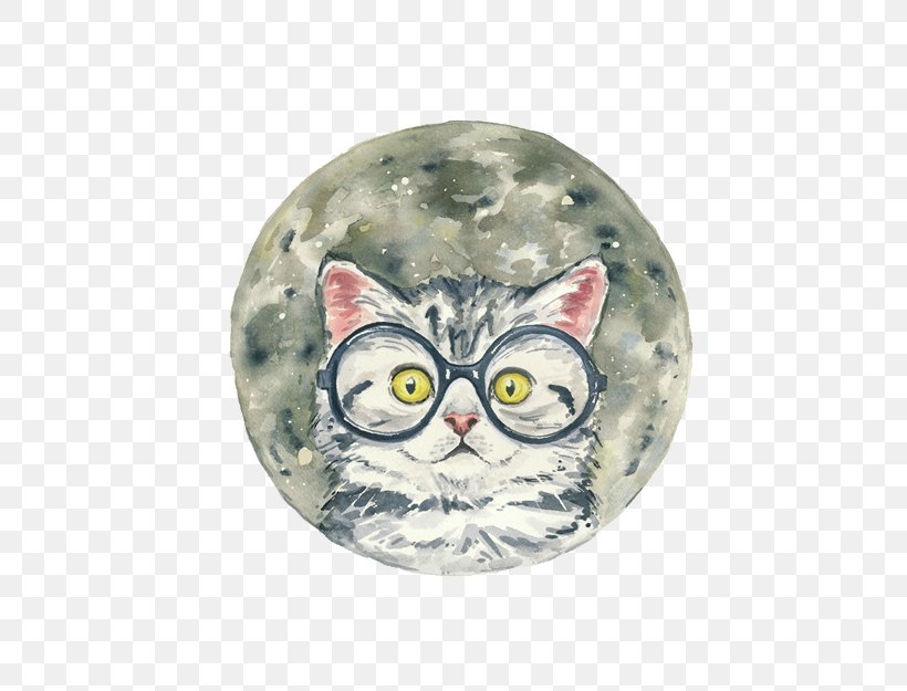 Cat Kitten Watercolor Painting Illustration Drawing, PNG, 500x625px, Cat, Art, Cat Like Mammal, Christmas Ornament, Drawing Download Free