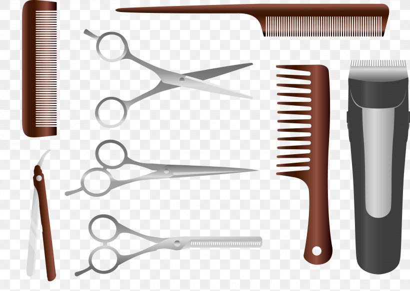 Comb Euclidean Vector Hairdresser, PNG, 2743x1953px, Comb, Barber, Barbershop, Brush, Hair Download Free