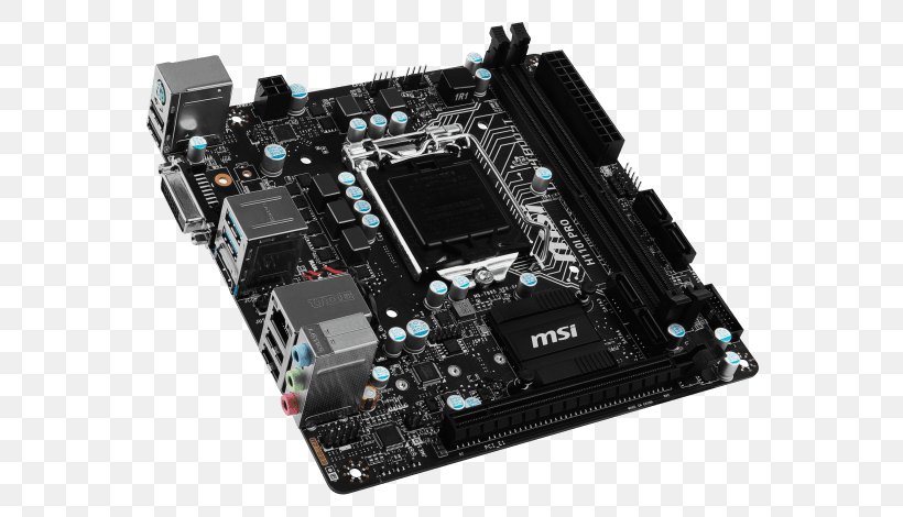 Intel LGA 1151 Motherboard Mini-ITX MSI H110I PRO, PNG, 600x470px, Intel, Asrock, Atx, Computer Component, Computer Cooling Download Free