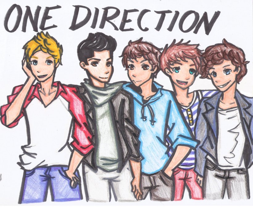 One Direction Cartoon Drawing Comics Clip Art, PNG, 900x737px, Watercolor, Cartoon, Flower, Frame, Heart Download Free