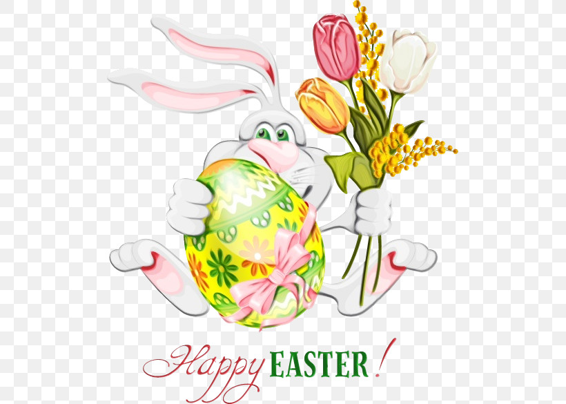 Easter Bunny, PNG, 510x585px, Watercolor, Cut Flowers, Easter, Easter Bunny, Easter Egg Download Free