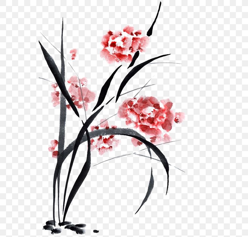 Chinese Painting Ink Wash Painting Chinese Calligraphy Art, PNG, 564x785px, Painting, Art, Blossom, Branch, Calligraphy Download Free