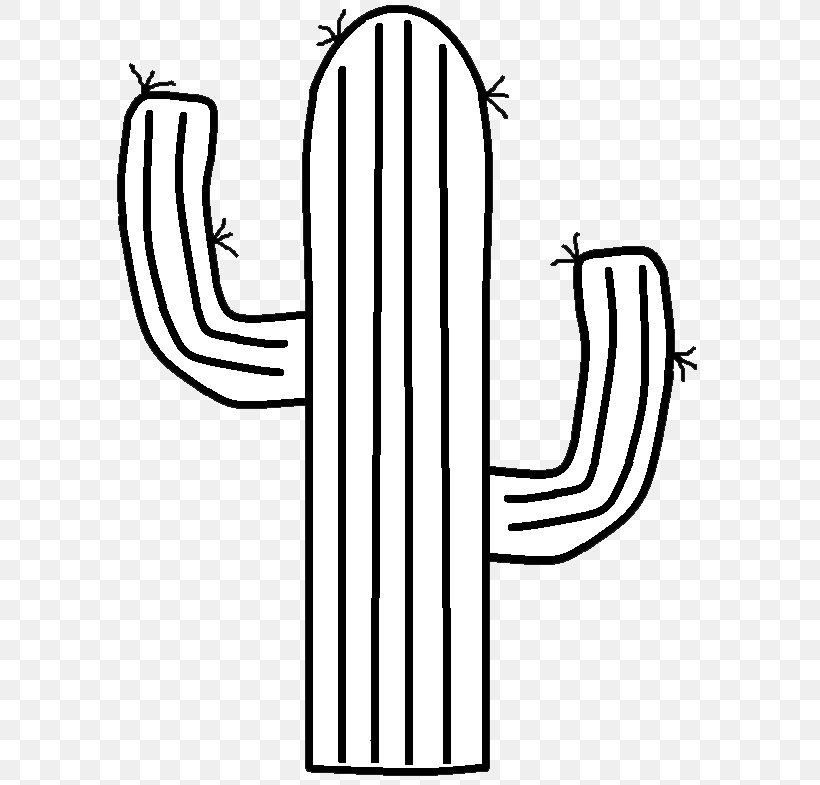 Cactaceae Drawing Clip Art, PNG, 610x785px, Cactaceae, Area, Black, Black And White, Coloring Book Download Free