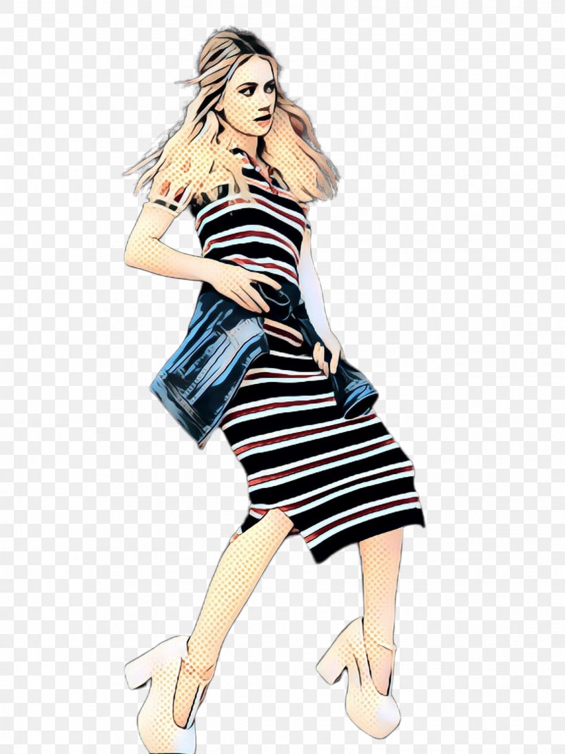 Clothing Fashion Illustration Dress Fashion Model Footwear, PNG, 1732x2312px, Pop Art, Clothing, Cocktail Dress, Day Dress, Drawing Download Free