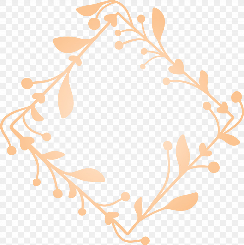 Flourish Frame Flower Frame Spring Frame, PNG, 2981x3000px, Flourish Frame, Beige, Branch, Flower Frame, Leaf Download Free