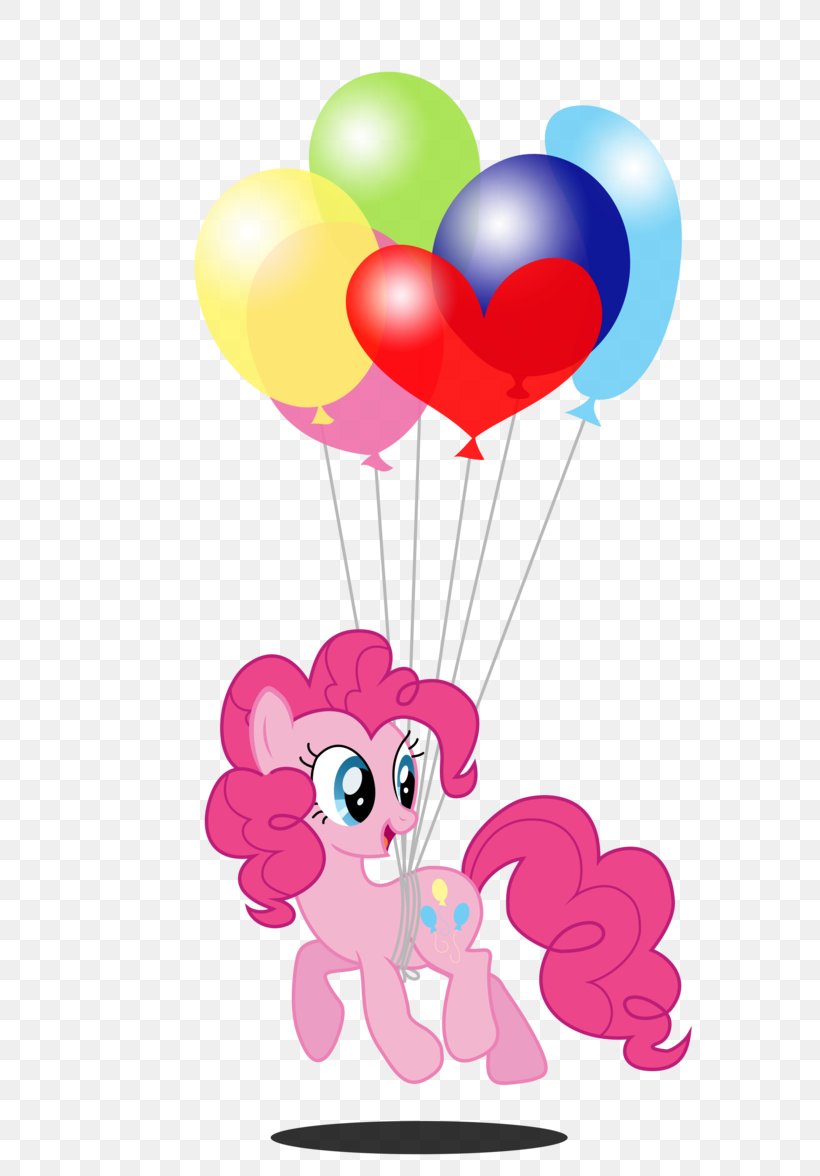 Pinkie Pie Balloon Pony Rainbow Dash Rarity, PNG, 680x1176px, Watercolor, Cartoon, Flower, Frame, Heart Download Free