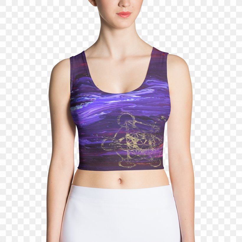 Crop Top Clothing Fashion All Over Print, PNG, 1000x1000px, Watercolor, Cartoon, Flower, Frame, Heart Download Free