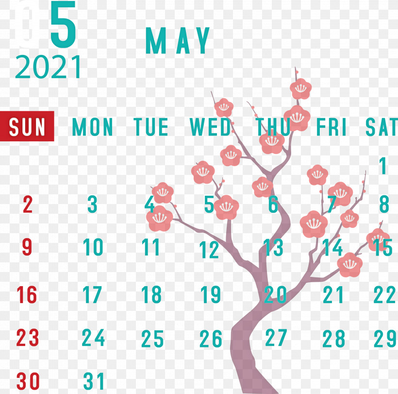 May 2021 Calendar May Calendar 2021 Calendar, PNG, 3000x2969px, 2021 Calendar, May Calendar, Calendar System, December, Diagram Download Free