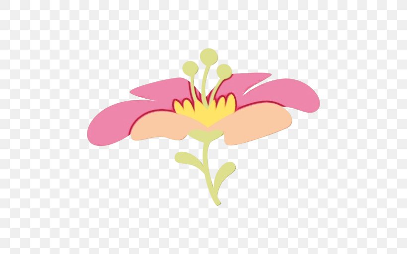 Pink Flower Clip Art Petal Plant, PNG, 512x512px, Watercolor, Cut Flowers, Flower, Flowering Plant, Paint Download Free