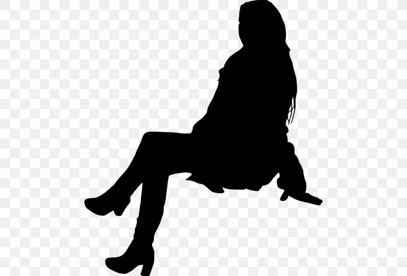 Silhouette Person Sitting, PNG, 480x558px, Silhouette, Black, Black And White, Human Behavior, Joint Download Free
