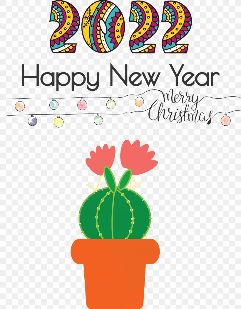 2022 Happy New Year 2022 New Year 2022, PNG, 2335x3000px, Happy New Year, Biology, Flower, Flowerpot, Line Download Free