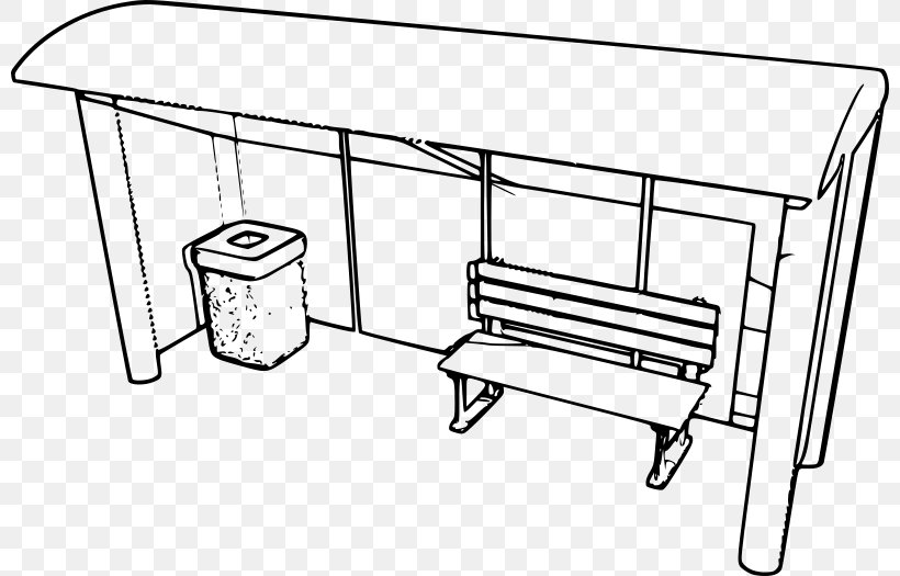 Bus Stop Clip Art, PNG, 800x525px, Bus, Area, Bathroom Accessory, Black And White, Bus Interchange Download Free