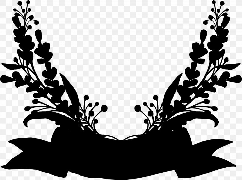 Clip Art Silhouette Flower Pattern Leaf, PNG, 3060x2287px, Silhouette, Antler, Blackandwhite, Branch, Branching Download Free