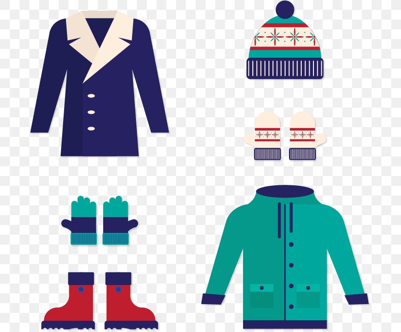 T-shirt Clothing Winter Designer Flat Design, PNG, 698x679px, Tshirt, Blue, Brand, Clothing, Coat Download Free