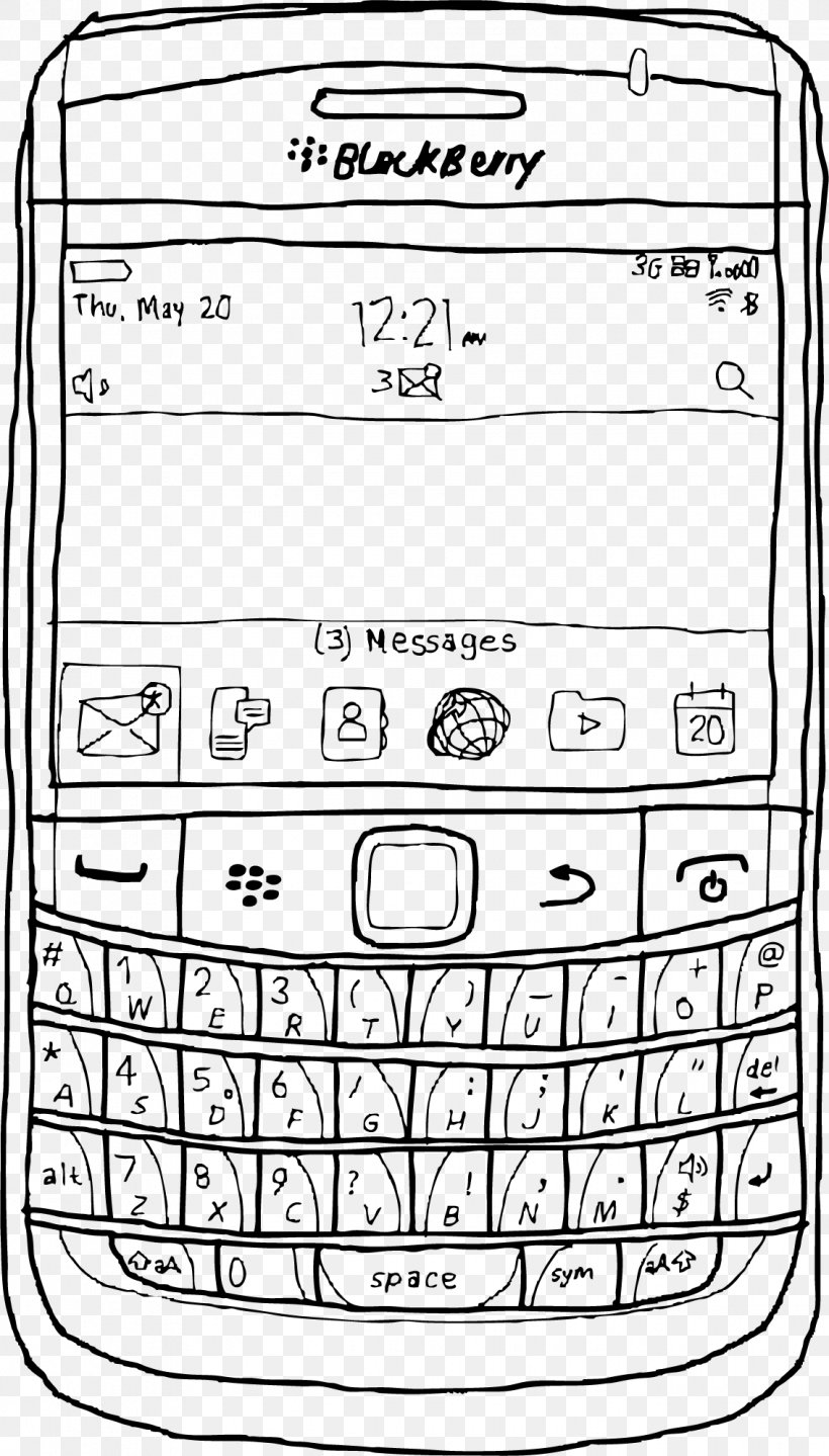 Feature Phone Mobile Phone Smartphone BlackBerry Telephone, PNG, 1135x1992px, Feature Phone, Area, Black And White, Blackberry, Computer Download Free