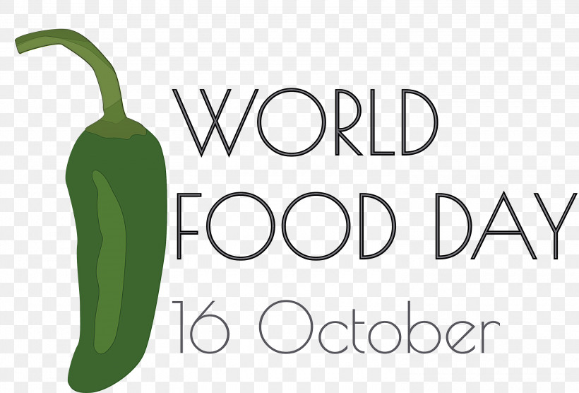 World Food Day, PNG, 3000x2037px, World Food Day, Bell Pepper, Green, Logo, Meter Download Free