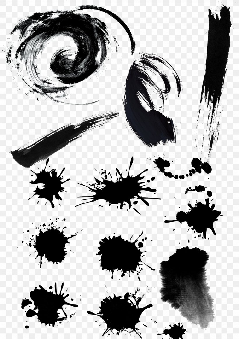 Ink Brush Download Art, PNG, 2480x3508px, Ink Brush, Animation, Art, Black And White, Calligraphy Download Free
