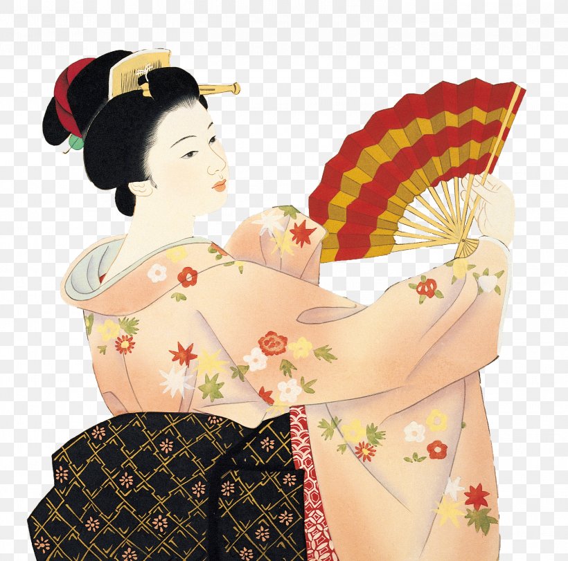 Japan Kimono, PNG, 2997x2967px, Japan, Geisha, Hand Fan, Ink Wash Painting, Kimono Download Free