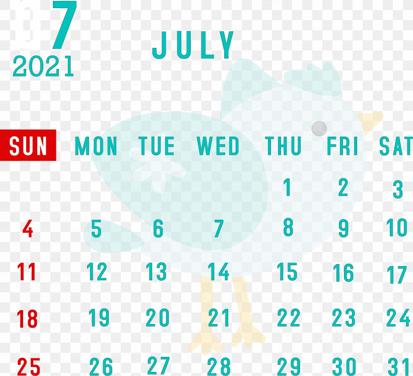 July 2021 Calendar July Calendar 2021 Calendar, PNG, 3000x2731px, 2021 Calendar, July Calendar, Aqua M, Calendar System, Diagram Download Free