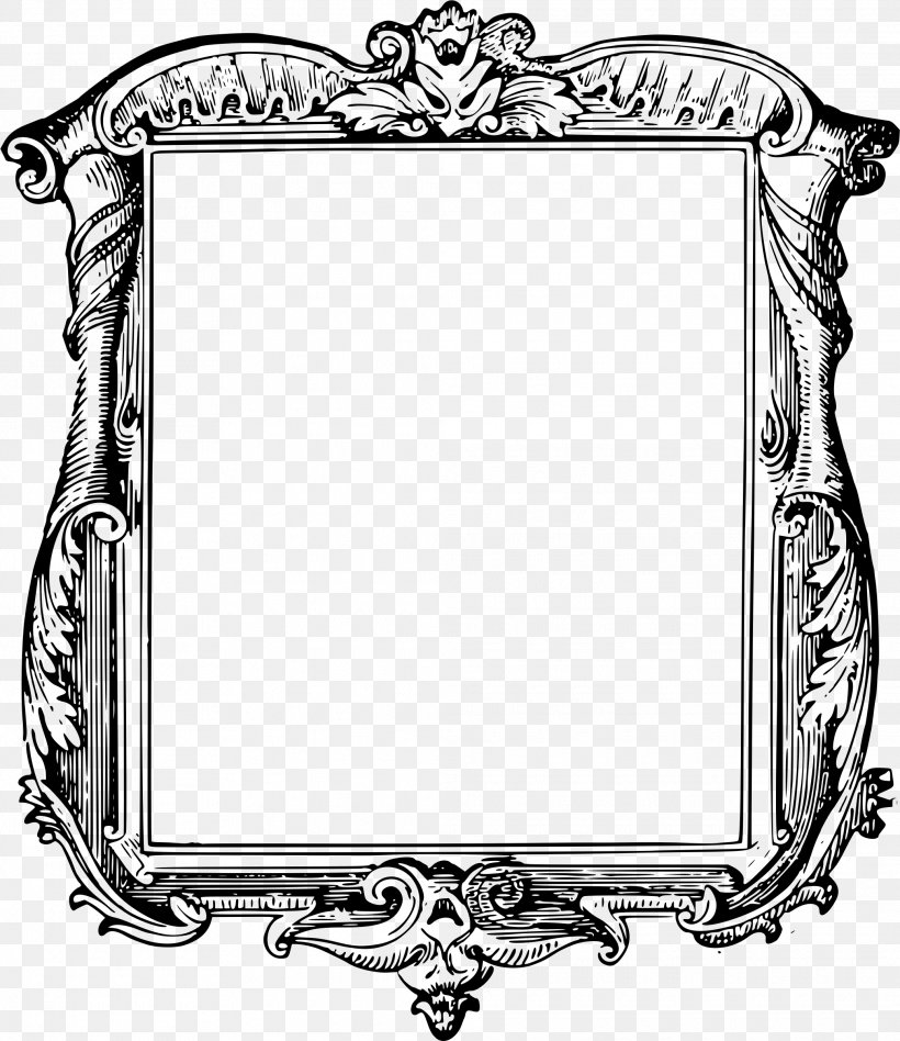 Picture Frames Clip Art, PNG, 2075x2399px, Picture Frames, Black And White, Decor, Drawing, Line Art Download Free