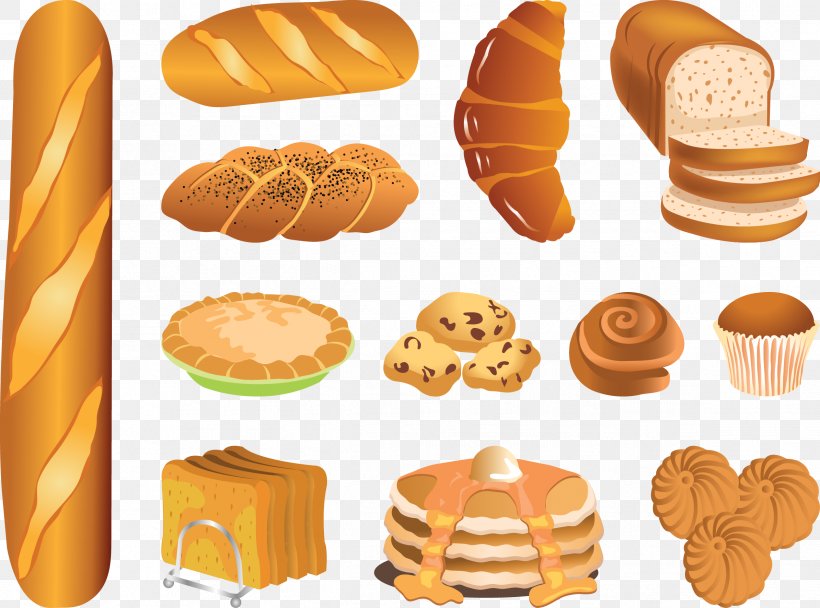 Bakery Bread Pastry Clip Art, PNG, 2389x1772px, Bakery, Baked Goods, Baking, Bread, Bun Download Free