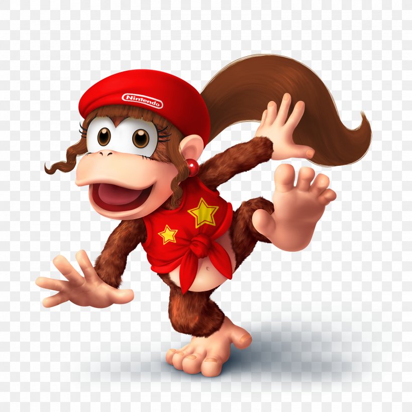 Donkey Kong Country 2: Diddy's Kong Quest Super Smash Bros. For Nintendo 3DS And Wii U Donkey Kong Country 3: Dixie Kong's Double Trouble! Super Smash Bros. Brawl, PNG, 1500x1501px, Super Smash Bros Brawl, Diddy Kong, Dixie Kong, Donkey Kong, Figurine Download Free