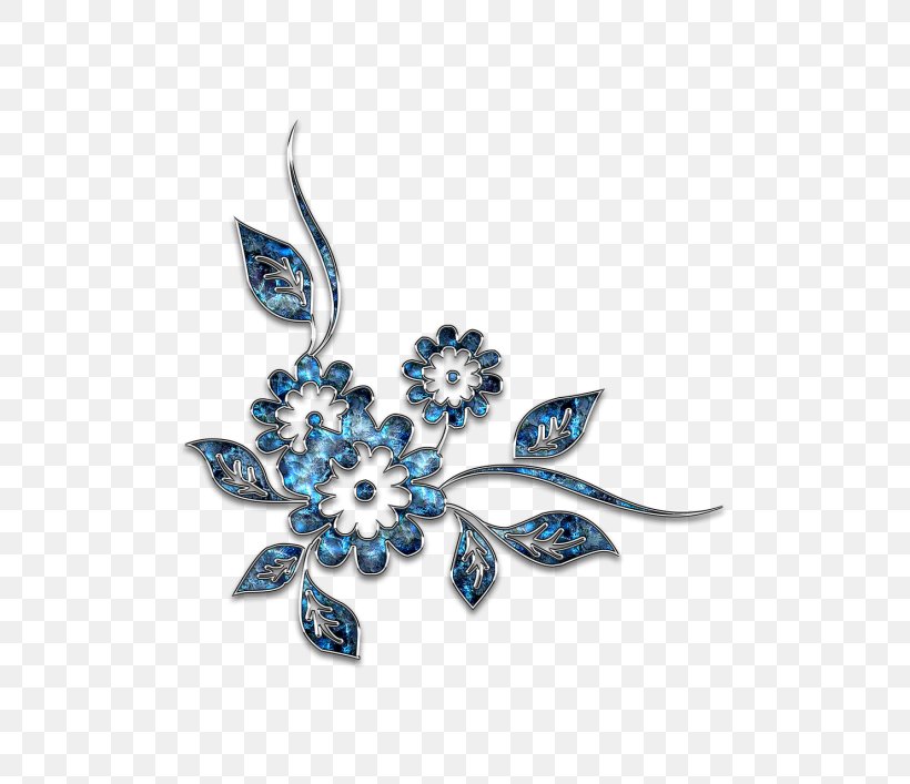 Flower Blue Desktop Wallpaper Clip Art, PNG, 500x707px, Flower, Blue, Body Jewelry, Brooch, Color Download Free