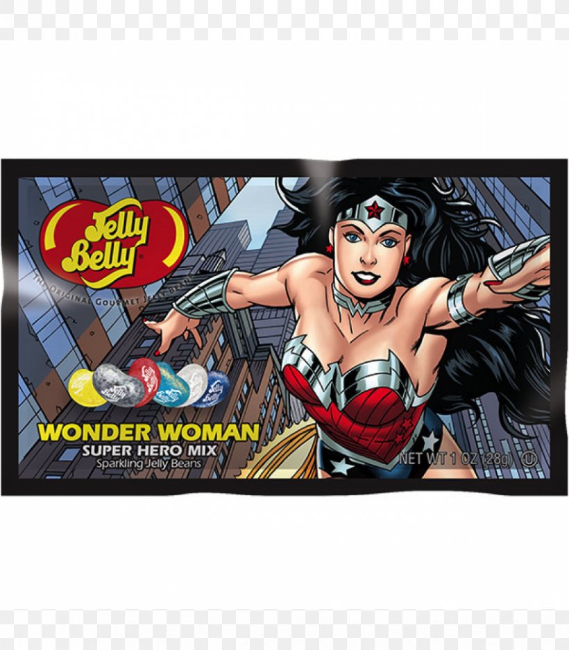 Gelatin Dessert The Jelly Belly Candy Company Jelly Bean Wonder Woman, PNG, 875x1000px, Gelatin Dessert, Action Figure, Advertising, Batman, Bean Download Free