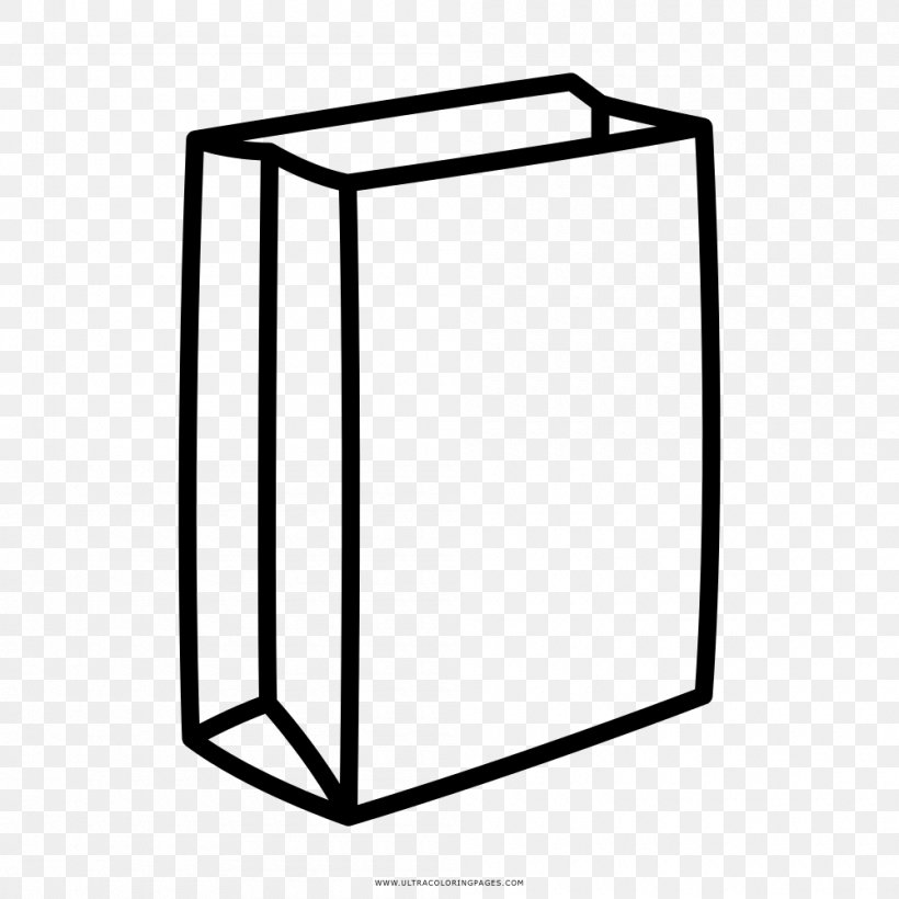 Paper Bag Drawing Coloring Book, PNG, 1000x1000px, Paper, Area, Bag, Black And White, Cardboard Download Free
