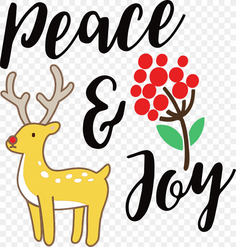 Reindeer, PNG, 2872x3000px, Peace And Joy, Biology, Cartoon, Deer, Meter Download Free