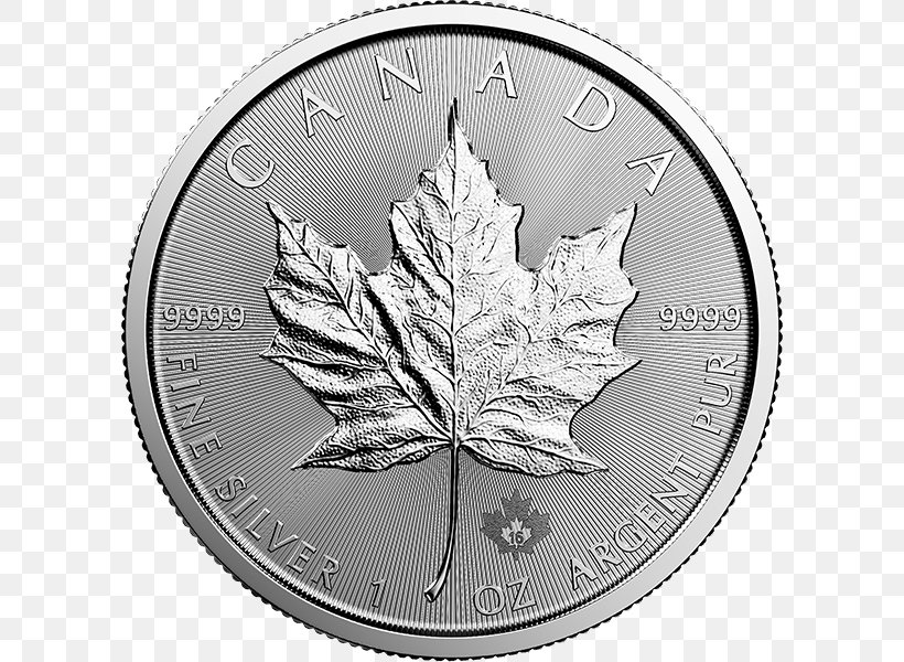 Canada Canadian Silver Maple Leaf Canadian Gold Maple Leaf Canadian Maple Leaf, PNG, 600x600px, Canada, Black And White, Bullion Coin, Canadian Gold Maple Leaf, Canadian Maple Leaf Download Free