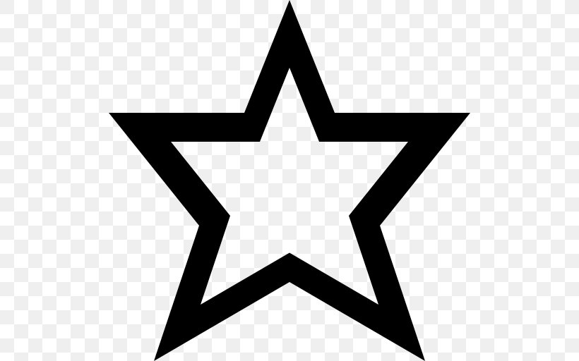 Five-pointed Star Star Polygons In Art And Culture Shape Clip Art, PNG, 512x512px, Fivepointed Star, Area, Black, Black And White, Monochrome Download Free