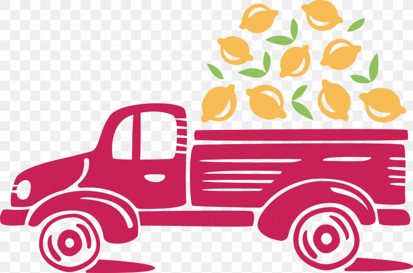 Lemon Truck Autumn Fruit, PNG, 3000x1984px, Lemon Truck, Area, Autumn, Cartoon, Fruit Download Free