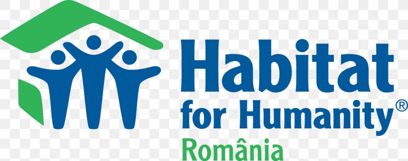 Habitat For Humanity Romania Logo Organization, PNG, 1574x625px, Habitat For Humanity, Area, Blue, Brand, Communication Download Free