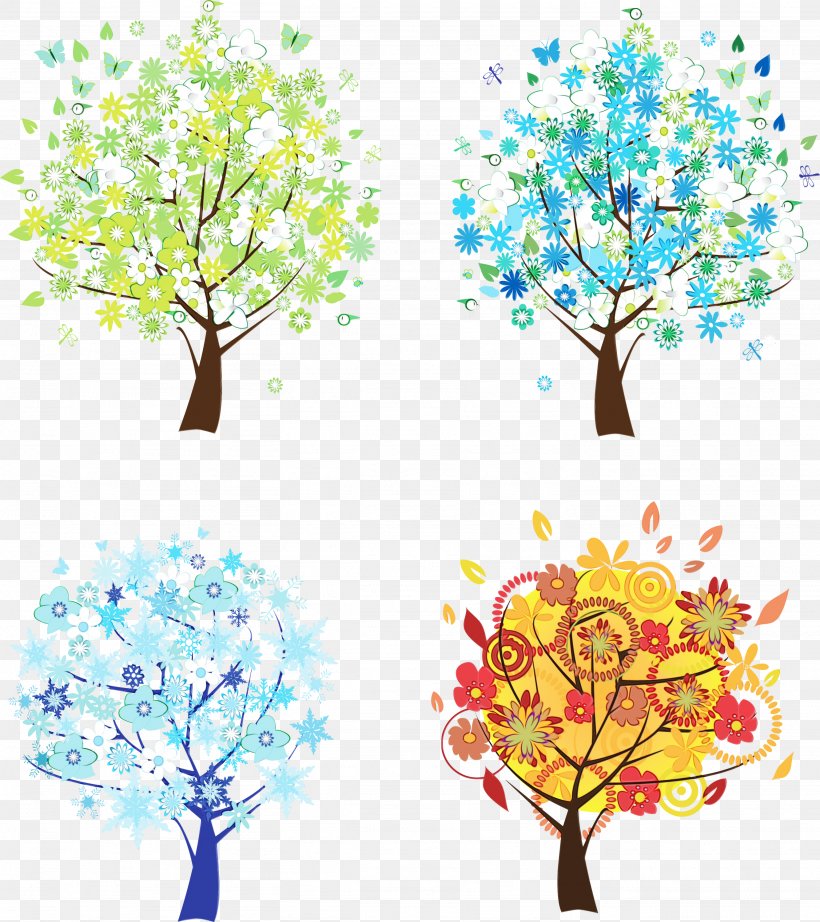 Tree Yellow Clip Art Plant Branch, PNG, 2666x2999px, Watercolor, Branch, Leaf, Paint, Plant Download Free