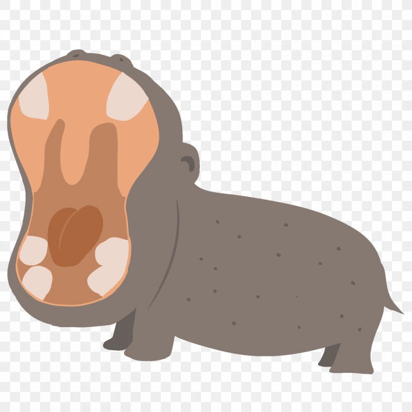 Hippopotamus Snout Animal Mammal, PNG, 1000x1000px, Hippopotamus, Animal, Canidae, Carnivoran, Cartoon Download Free