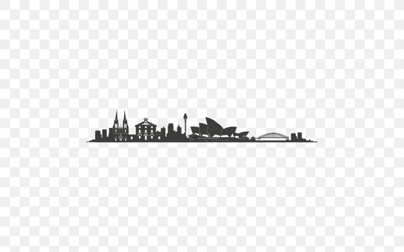City Of Sydney Skyline Silhouette, PNG, 512x512px, City Of Sydney, Black And White, City, Heavy Cruiser, Monochrome Download Free