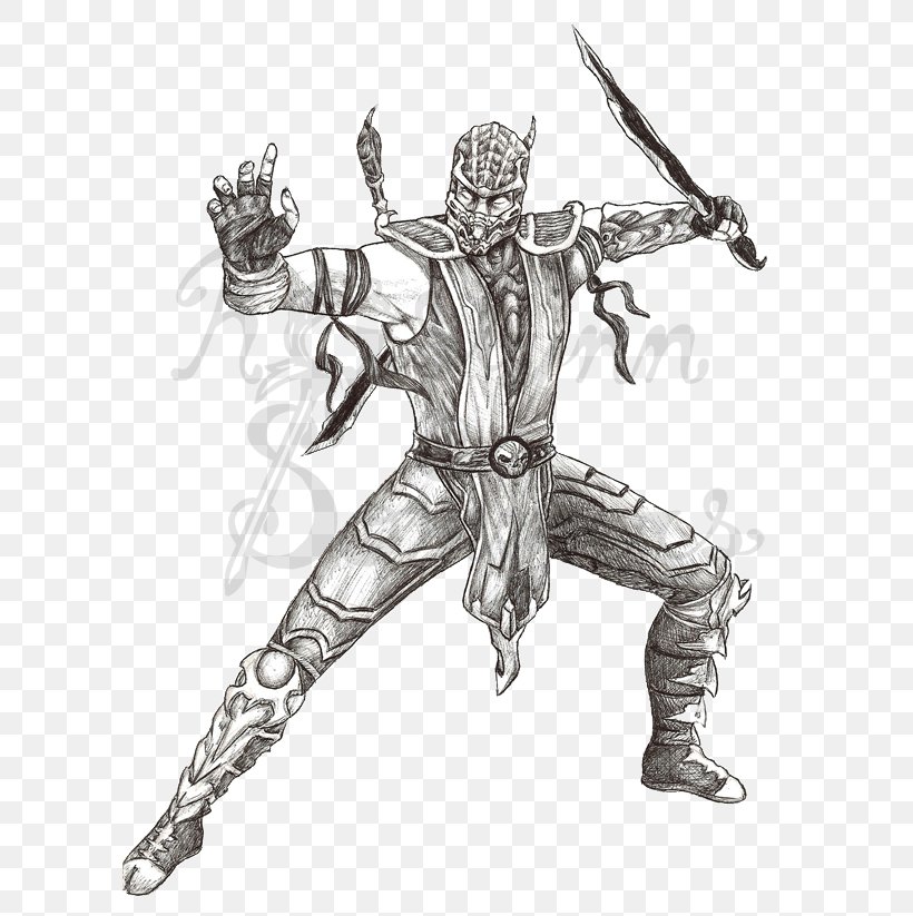 Mortal Kombat X Scorpion Sub-Zero Kitana, PNG, 600x823px, Mortal Kombat, Arm, Armour, Art, Black And White Download Free
