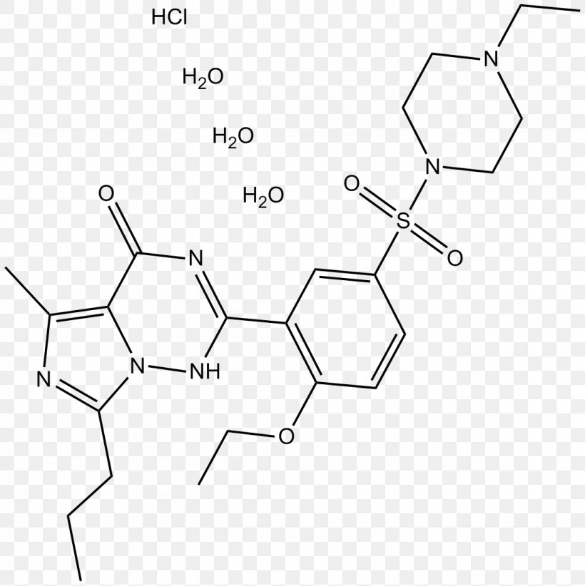 PDE5 Inhibitor Enzyme Inhibitor Vardenafil Phosphodiesterase Inhibitor, PNG, 1094x1098px, Pde5 Inhibitor, Area, Black And White, Diagram, Drawing Download Free