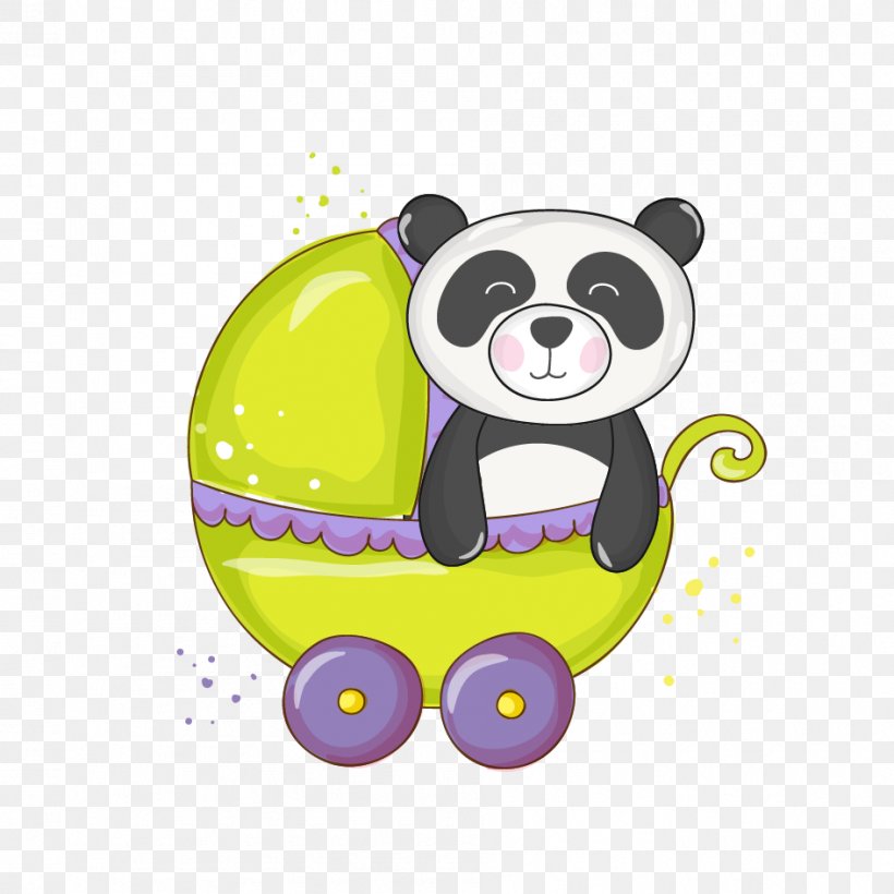 Giant Panda Baby Shower Infant Clip Art, PNG, 945x945px, Watercolor, Cartoon, Flower, Frame, Heart Download Free