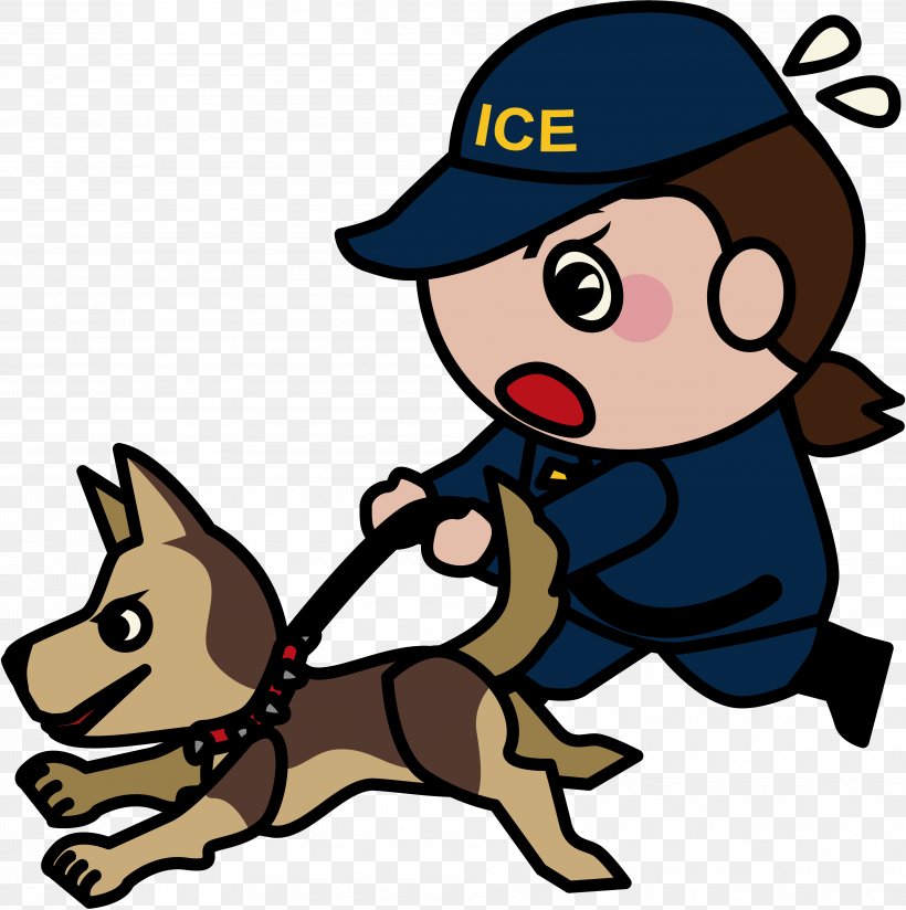 Police Dog Illustration Image, PNG, 3818x3840px, Dog, Animal, Animated Cartoon, Animation, Art Download Free